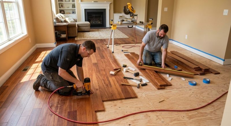 Cherry Floor Installation in Sunnyvale, TX