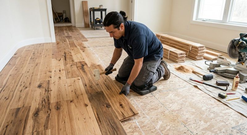 Hickory Floor Installation in Wylie, TX