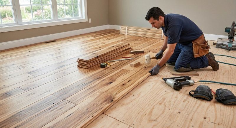 Hickory Floor Installation in Wylie, TX