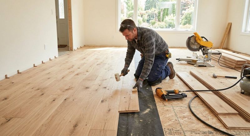 Oak Floor Installation in Denton County, TX