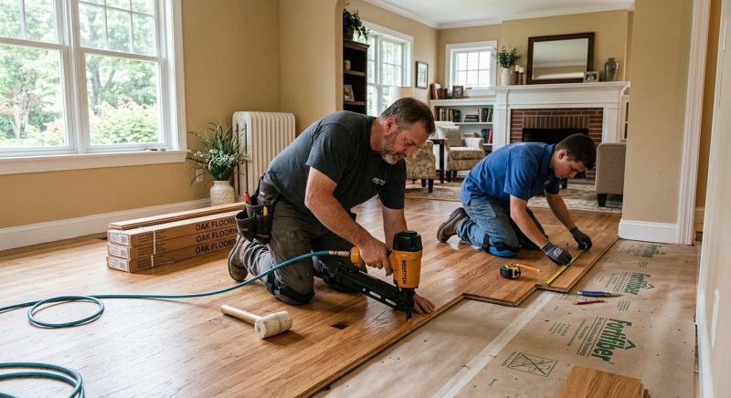 Oak Floor Installation in Richardson, TX