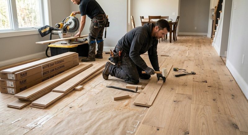 Oak Floor Installation in Rockwall, TX
