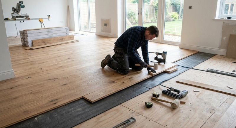 Oak Floor Installation in Sachse, TX